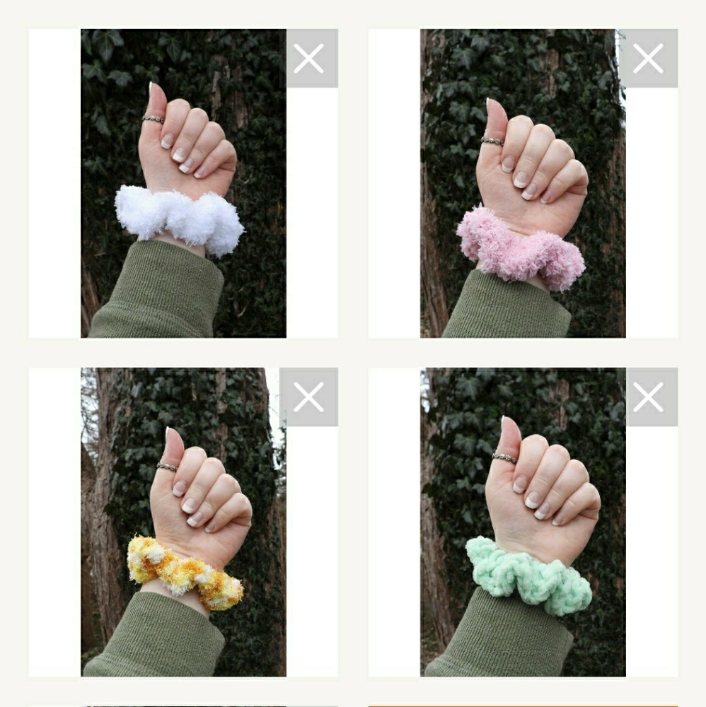 4 Handmade scrunchies